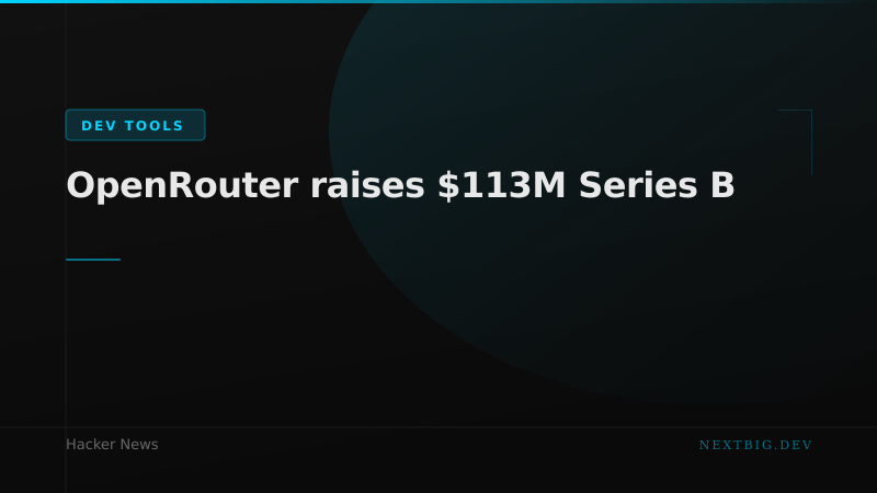 OpenRouter Raises $113M Series B — The Model Router Becomes Infrastructure