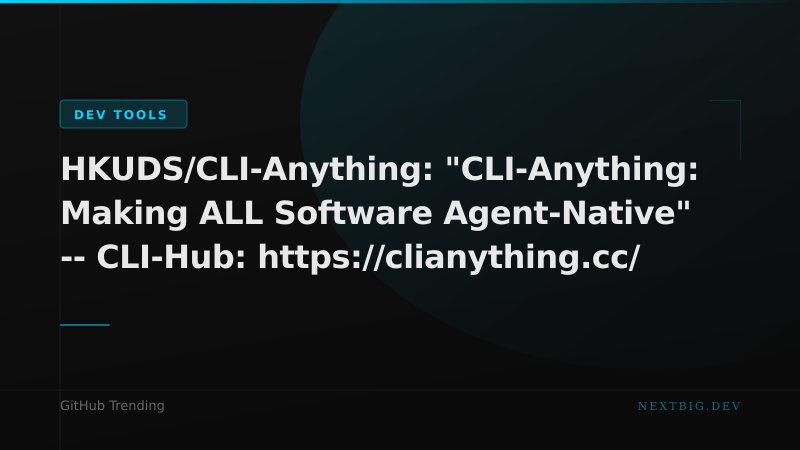 CLI-Anything wants to make every piece of software agent-native via CLI wrappers