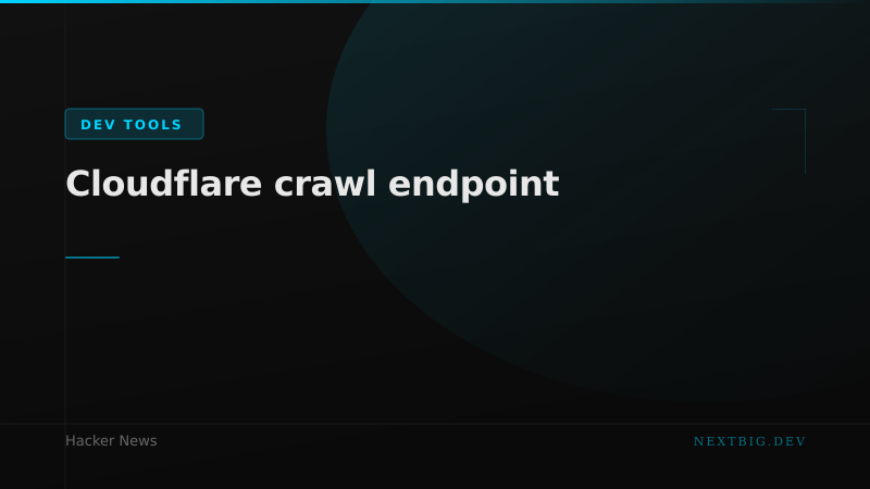 Cloudflare Ships a Crawl Endpoint — Web Scraping Just Got a First-Party API