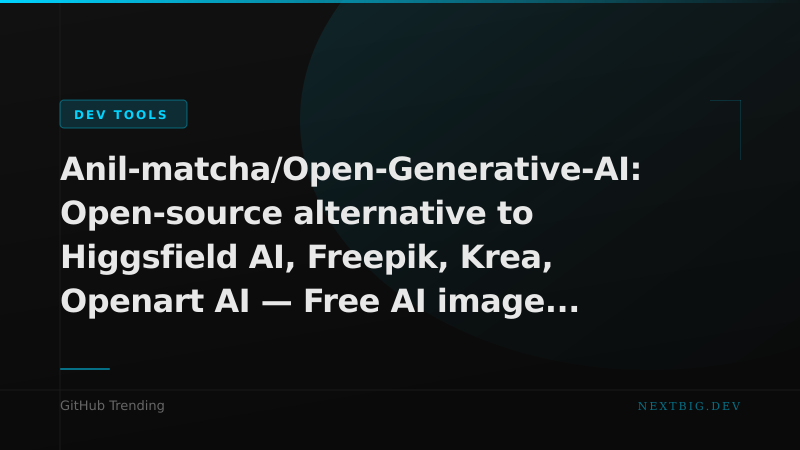 Open Generative AI: Self-Hosted Image & Video Studio With 20+ Models, MIT Licensed