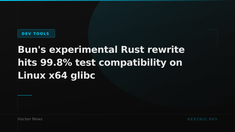 Bun's Rust Rewrite Hits 99.8% Test Compatibility — The Runtime War Just Shifted