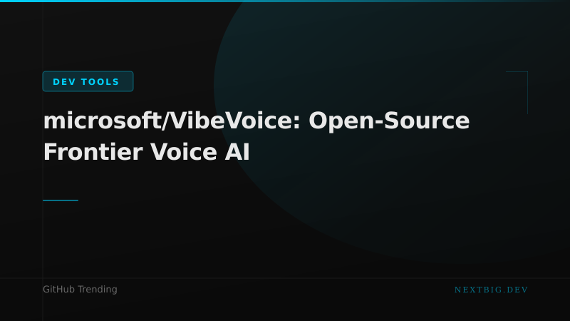 Microsoft Open-Sources VibeVoice: Frontier Voice AI You Can Actually Ship With