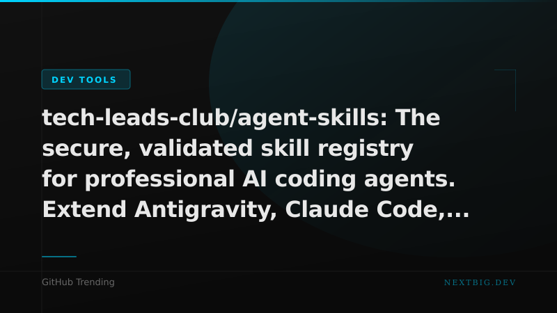 Agent Skills Registry Brings Package-Manager Discipline to AI Coding Agents