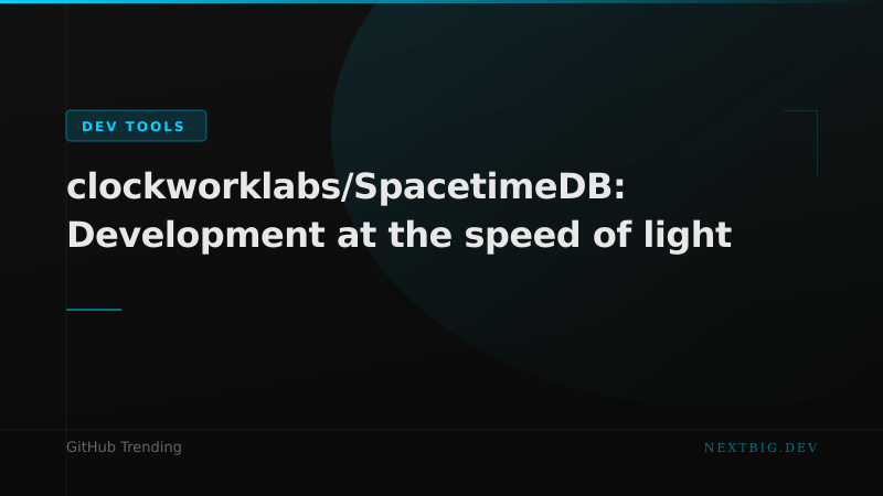 SpacetimeDB: The Database That Wants to Kill Your Backend